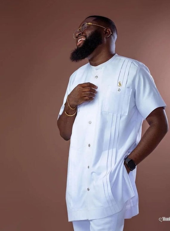 Camicia e pantaloni da uomo africani, abbigliamento da uomo