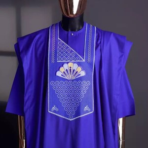 AGBADA voor mannen, Afrikaanse AGBADA, Afrikaans trouwpak, pak bruidsjonkers, pak bruidegom, Afrikaanse herenkleding, 3-delig herenpak, gratis DHL Express