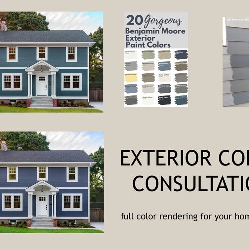 Exterior Paint Color Consultation Home Paint Colors Exterior Etsy