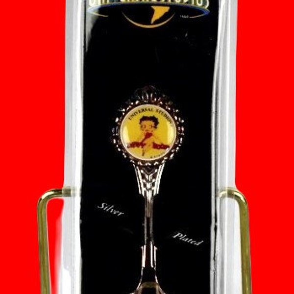 Betty Boop Souvenir Spoon Vintage Universal Studios Silver Plated