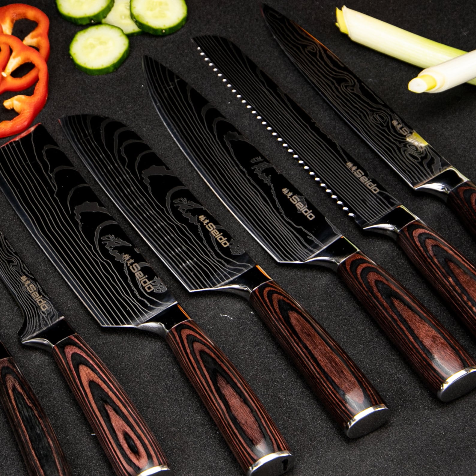 Kitchen Knife Set Chef Knife Set Japanese Knife Set Etsy