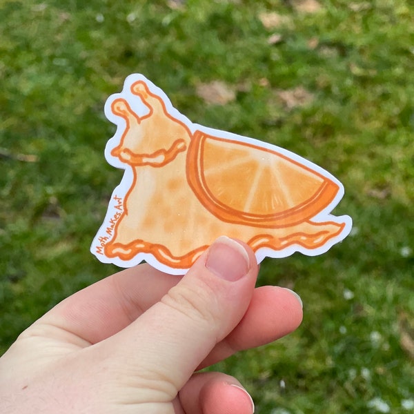 Orange Snail Vinyl Sticker