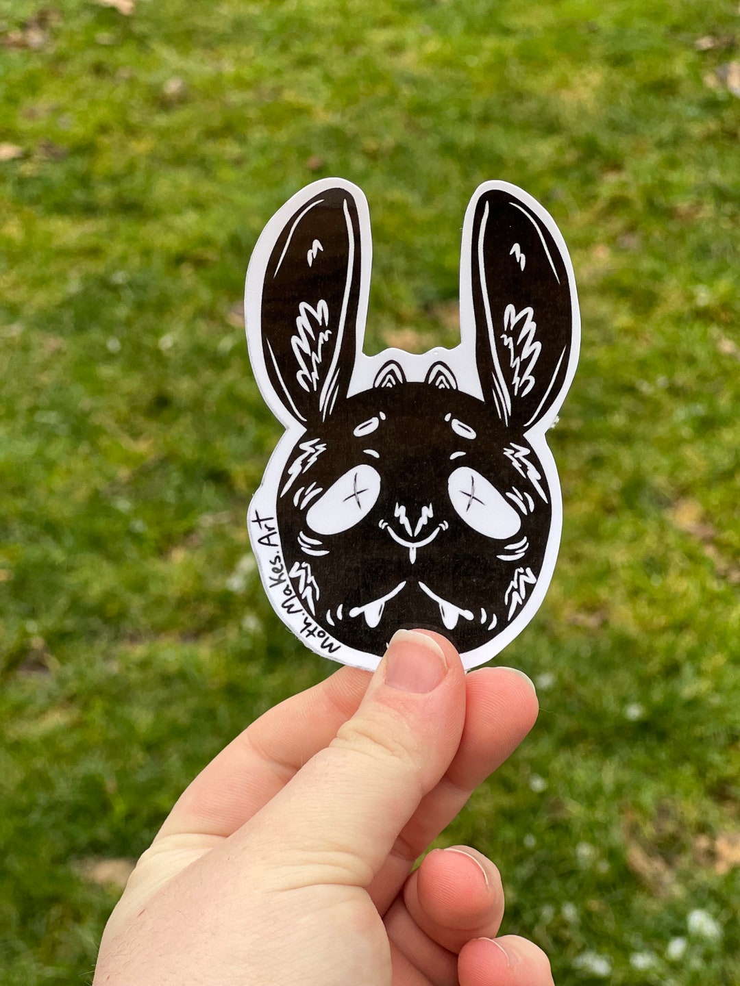 Demon Bunny Vinyl Sticker - Etsy