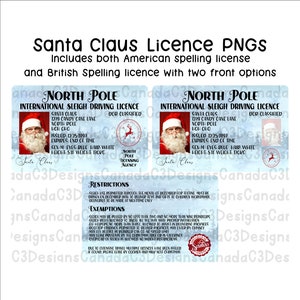 Santa Licence PNG Sublimation - Santa Claus Licence PNG Sublimation - PNG Commercial Use