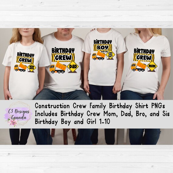 Construction Birthday Shirt PNG, Birthday Crew, Construction Family Shirt Designs, Digging Being 2 PNG, Dump Truck Shirt PNG, Birthday Shirt