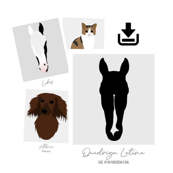 Individualisierte Zeichnung deines Tieres (digital)