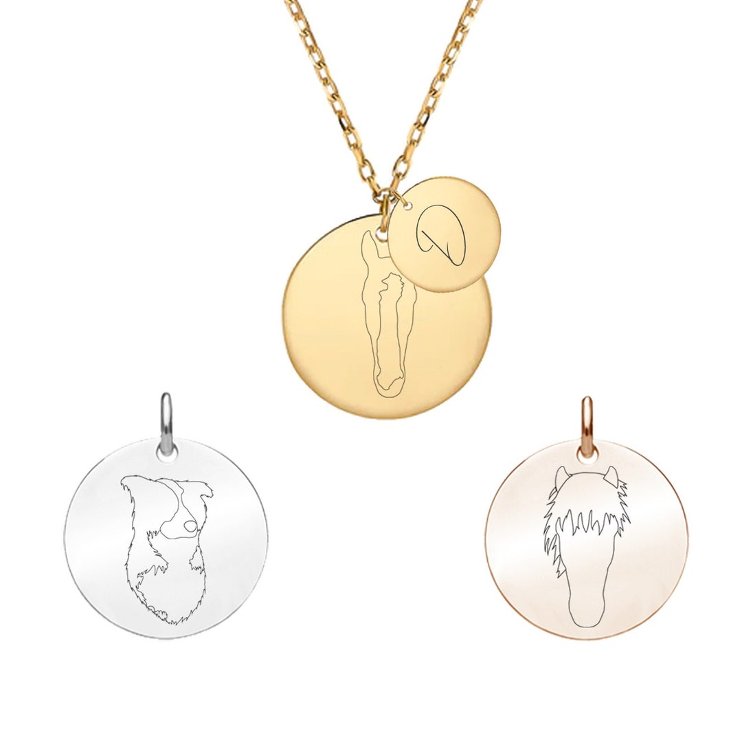 Engraved Chain With Customized Drawing of Your Pet - Etsy