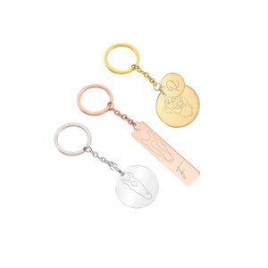 Engraved chain with customized drawing of your pet