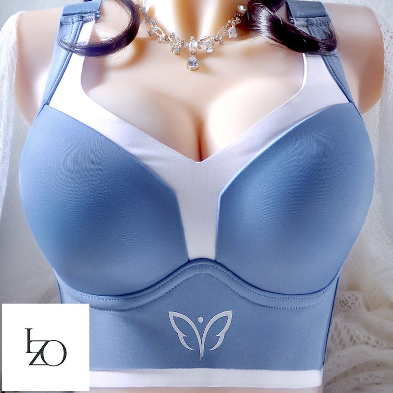 Women Cotton Beauty Back Bra Front Closure Butterfly Brassiere Backless  Bralette Breast Seamless Underwear Black 80B 