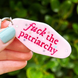 Taylor Swift Fuck the Patriarchy keychain