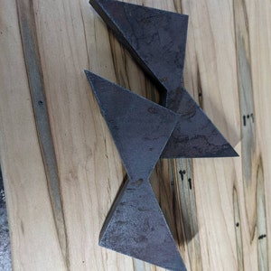 Angled 4"x2" Steel Woodworking Bow Tie (Single Bow Tie)