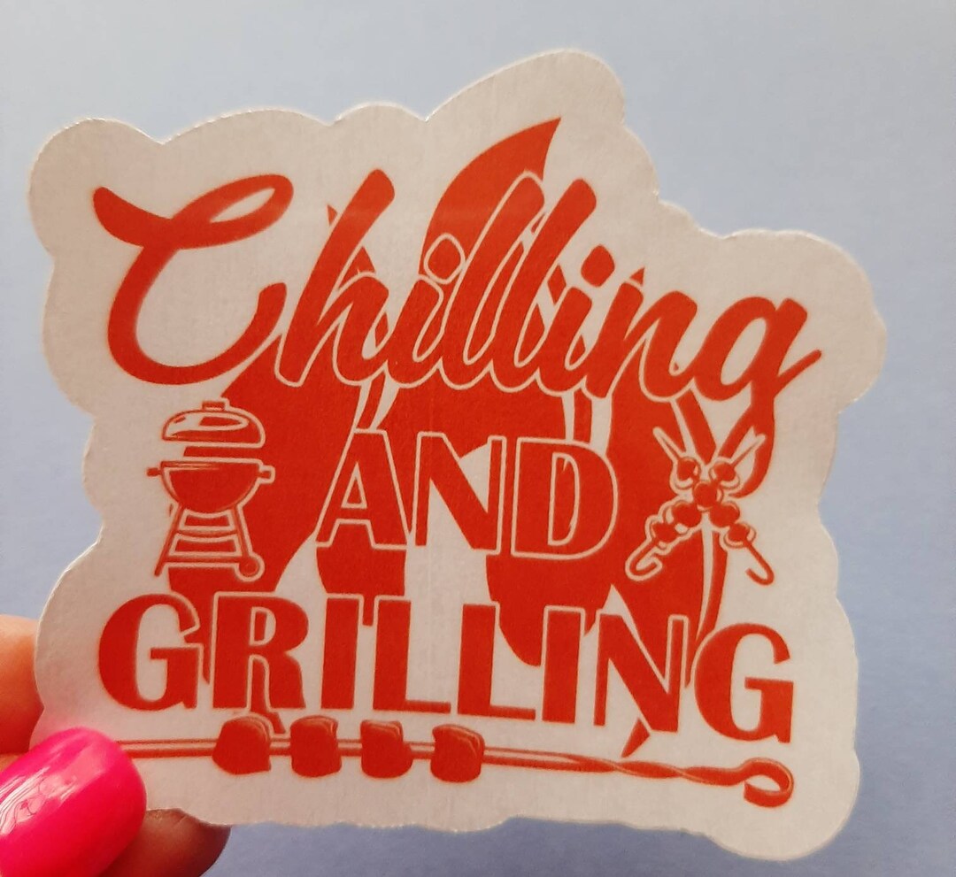 Cute Chillin and Grillin Sticker - Etsy