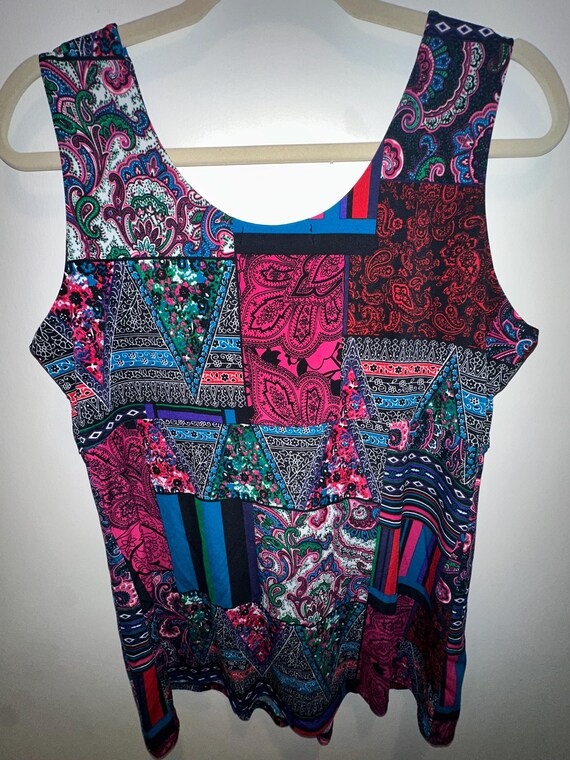 Grace Elements Women’s Size L Patchwork Kashmir P… - image 2