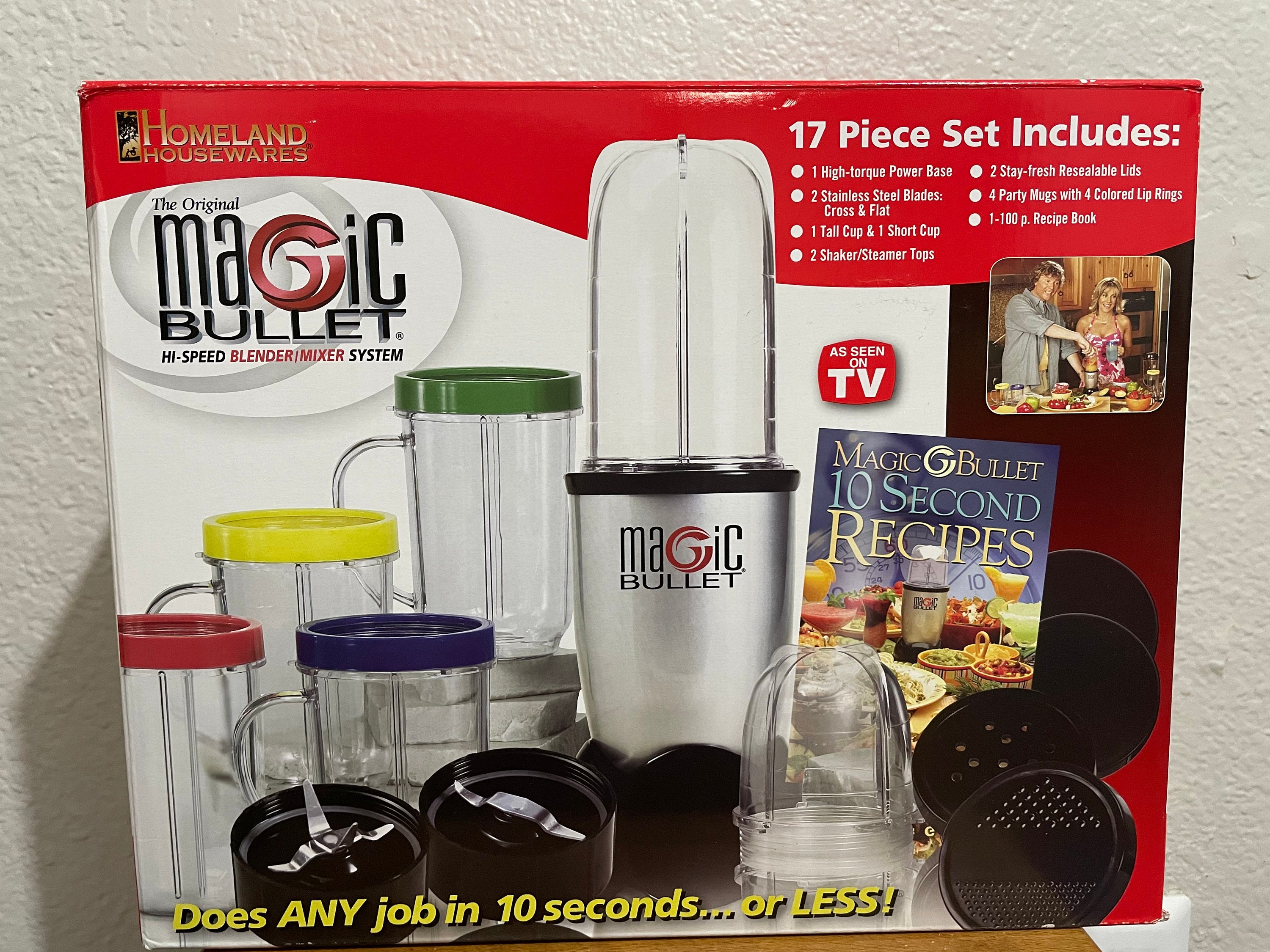 Magic Bullet Replacement Parts 5 Cups, Shaker-Steamer Tops, Lids, Flat Base