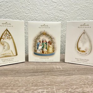 Hallmark Keepsake Ornaments 2008 Set of 3 | Handcrafted Christmas Collectibles | New in Box