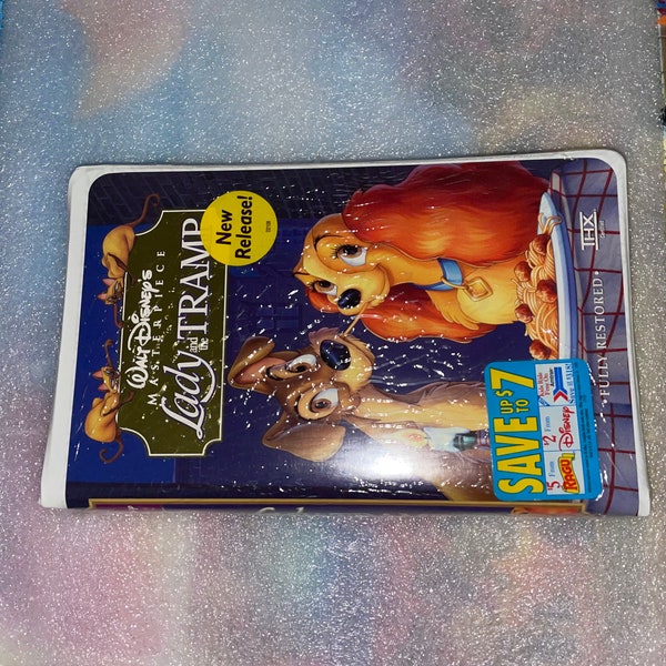 Disney Lady & The Tramp - Masterpiece VHS video Tape - Sealed - Brand New - Vintage