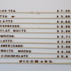 Quadro de menu montado na parede, quadro de letras, quadro de letras alterável, menu de restaurante, placa de menu, quadro de mensagens, quadro de exibição, planta baixa de hotel