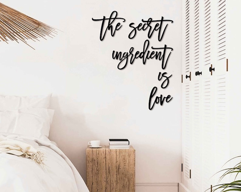 The Secret Ingredient is Love Metal Wall Art Dining Room Etsy