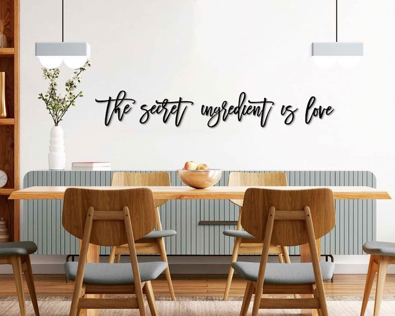 The Secret Ingredient is Love Metal Wall Art Dining Room Etsy