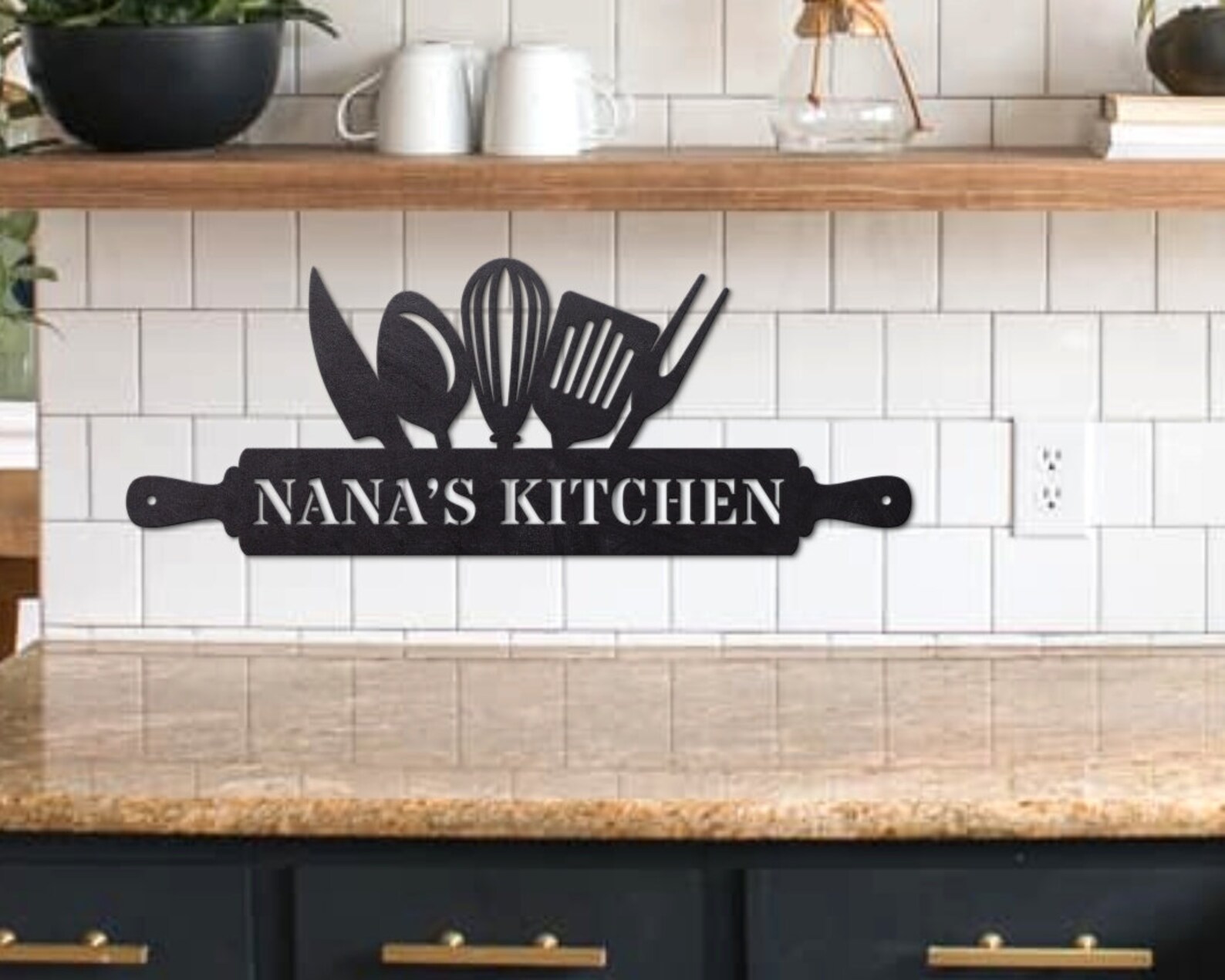 Custom Metal Sign for Kitchen Nana's Kitchen Metal Sign Etsy
