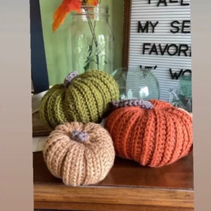 Calabazas decorativas de ganchillo - varios tamaños