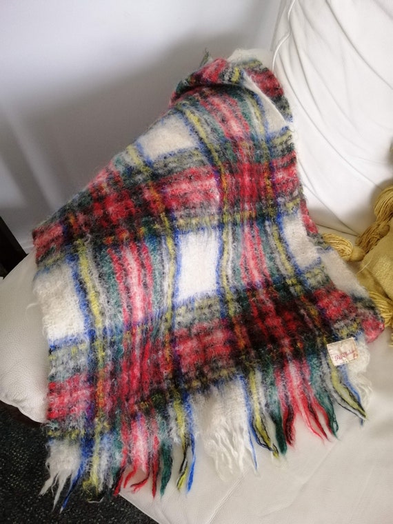 Vintage Dress Stewart Tartan Scottish Mohair Wool
