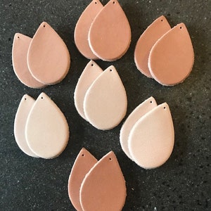 20 Pairs Earring Blanks Leather Teardrop Shapes,Earring Blanks, Blanks Earrings, Leather Blanks Earrings, Leather Earring Blanks, blanks image 1