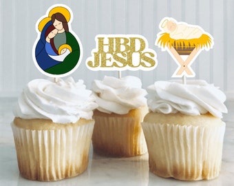 Happy Birthday Jesus Cupcake - Etsy