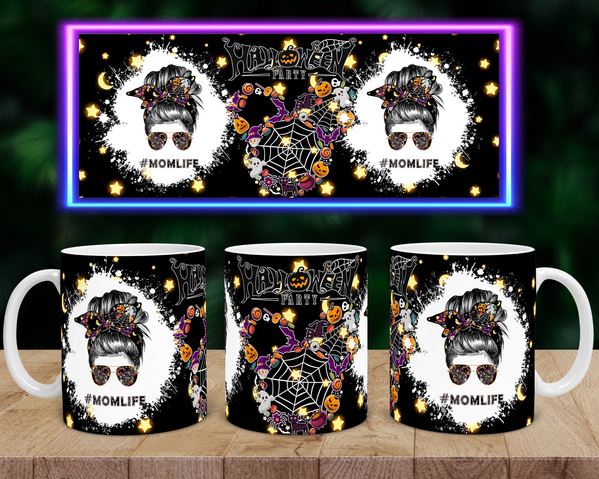 Halloween Mug 11oz Mug Sublimation Designs Custom Coffee Mug Etsy