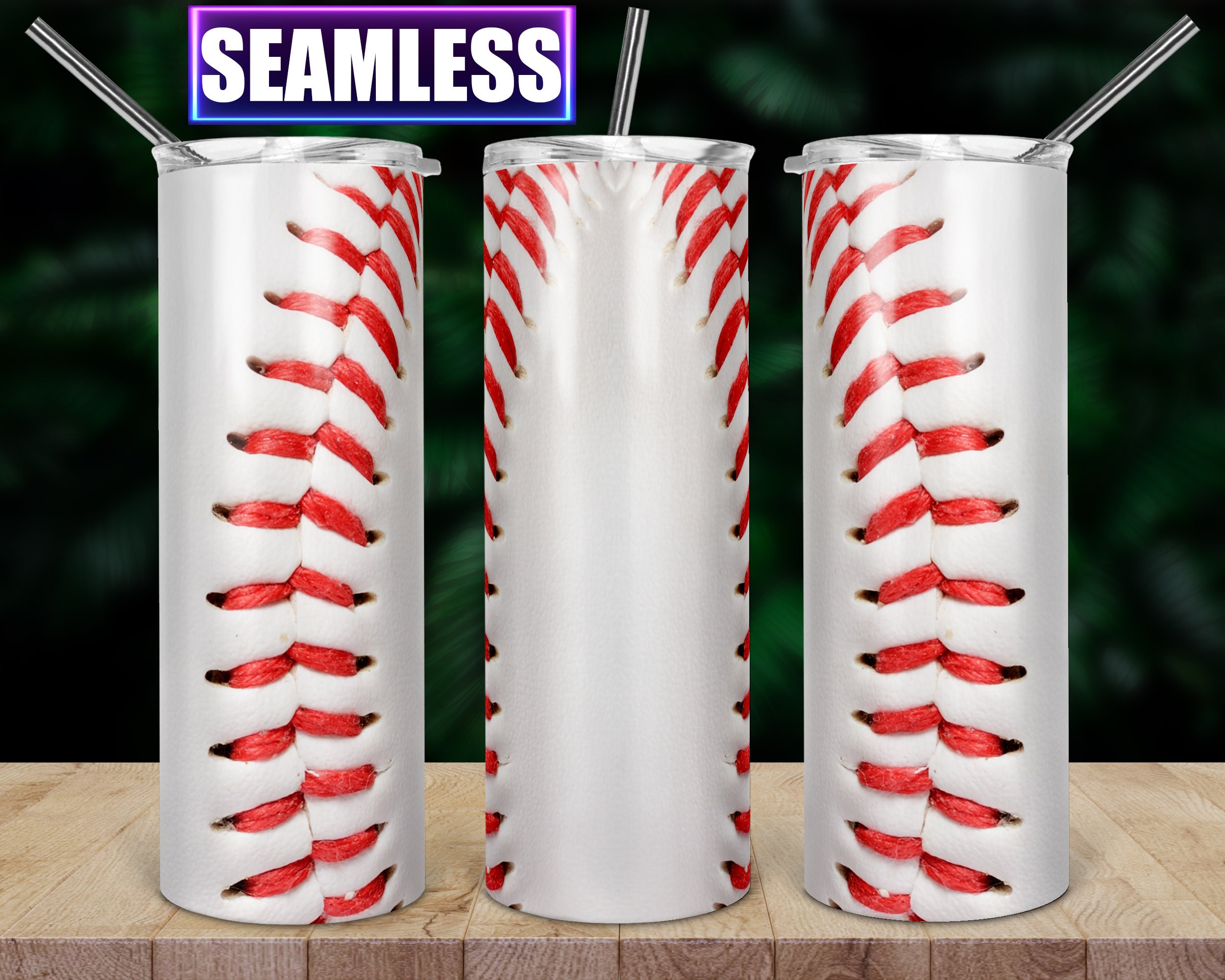 Tumbler Design Sublimation Design 20 Oz Skinny Baseball Etsy