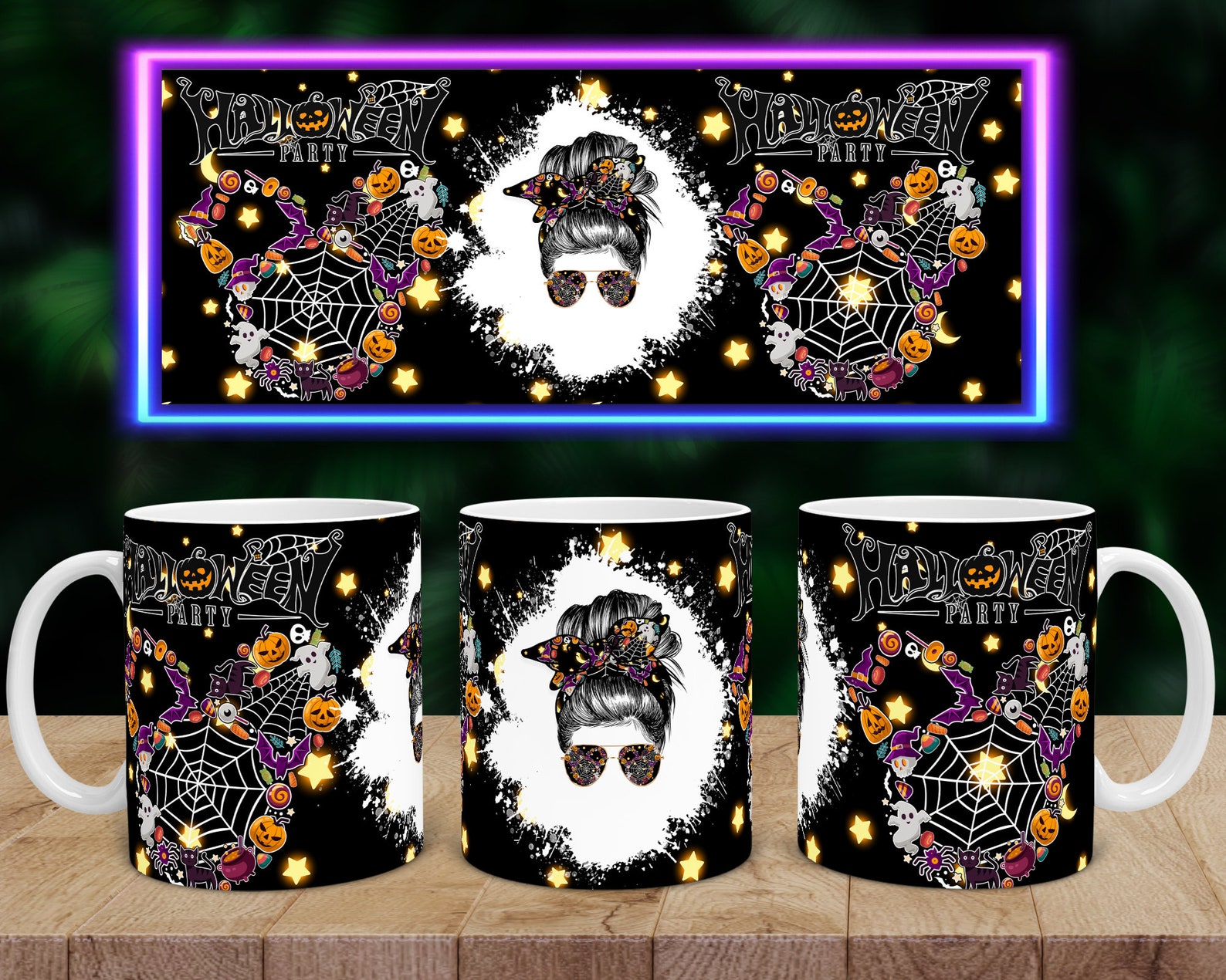 Halloween Mug 11oz Mug Sublimation Designs Custom Coffee Mug Etsy