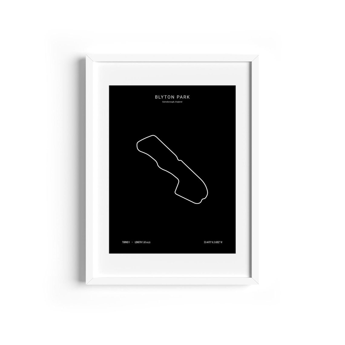 Printable Race Track Blyton Park Poster - Art Print for Home Decor High ...