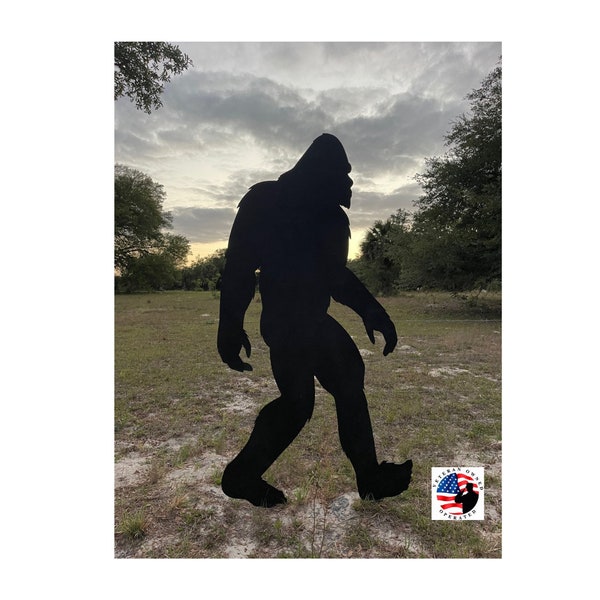 Bigfoot Yard Display 5ft tall  Outdoor Wood Bigfoot cutout Sasquatch Yard Art Wooden Yard Sign Yeti Silhouette Large