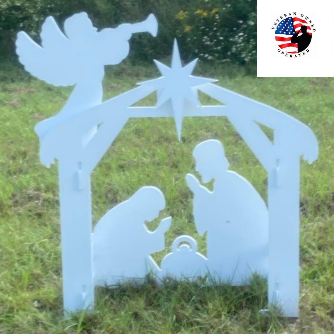 Pvc Nativity Outdoor Nativity Sturdy White PVC Plastic Weatherproof - Etsy