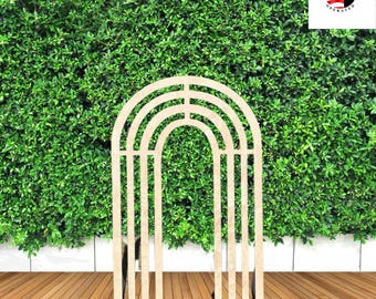 Folding Rainbow arch Event Decor Chiara Wall Available in Two Sizes Unfinished Wood