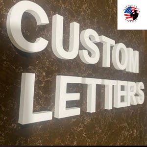 Letras individuales personalizadas de PVC resistente para todo tipo de clima, de 1/2" de grosor. Su elección de tamaño, fuente y color.