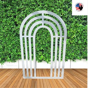 Folding Rainbow Arch White Painted Backdrop Made to Order  Available in Two Sizes