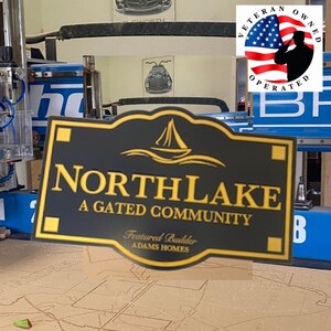 Custom Gated Community Sign Realty Sign All Weather PVC Signs Single sided Address Sign