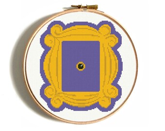 kruissteekpatroon, moderne getelde kruissteek, ik zal er voor je zijn - vrienden, Instant download PDF-grafiek, hoepelkunst, eenvoudige kruissteek