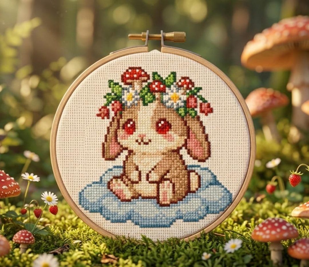 Rabbit Bunny Cross Stitch Pattern PDF - Digital Download – Modern Cross ...