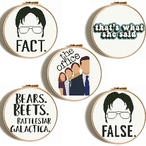 The Office Cross Stitch Pattern, Best Logo Quotes, Funny TV Show, Art Fan Sitcom Comic Series, Counted Chart PDF Digital Download