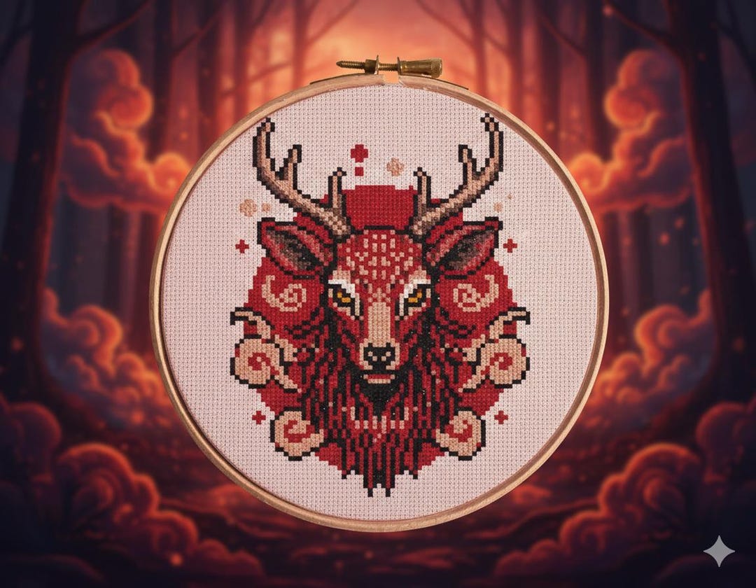 Deer Cross Stitch Pattern PDF - Digital Download – Modern Cross Stitch ...