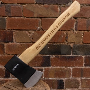 Personalised Wood Engraved Hatchet Axe- Ideal Gift for Dad's/Grandad' Birthday or Father's Day! Birthday Present For Him