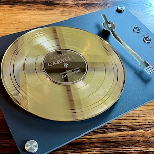 Gold Alternative Wedding Guestbook Record Player- First Dance Special Song Couple&#39;s Sign Board- Album Band Music Theme Vinyl LP DJ Turntable