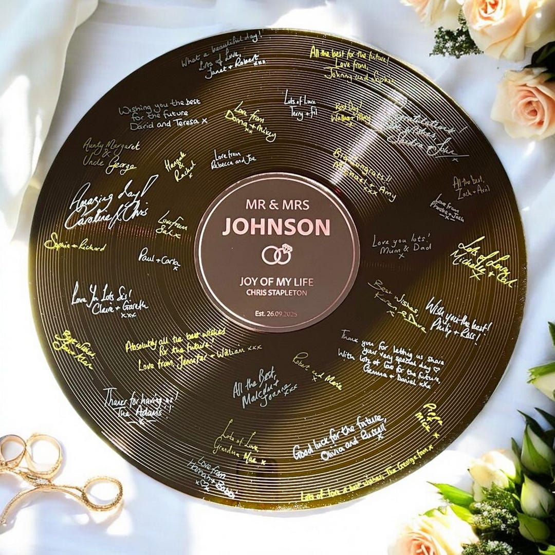 Wedding Record Alternative Guestbook - Bronze First Dance Special
