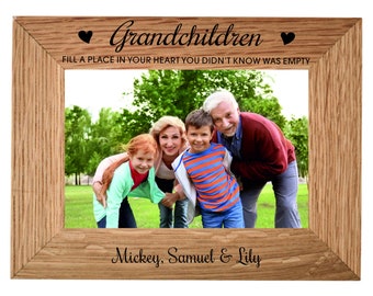 Personalised Grandparents Photo Frame | Landscape or Portrait | For Him or Her Grandad Grampy Nanny Gramda custom gift present Xmas Birthday