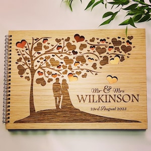 Guest Book Alternative, Wedding Guest book, Personalised Guestbook, Custom Guest Book, Scrapbook Photo Album, Rustic Wedding - Gay Couple