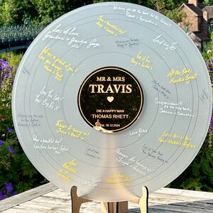 Wedding Record Alternative Guestbook- Frosted White Silver Rose Gold First Dance Special Song Couple&#39;s Wedding Guest Book Album Music Theme