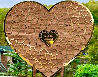 Wedding Guest Book Alternative Heart Guestbook Wedding Table Decor Sign ...