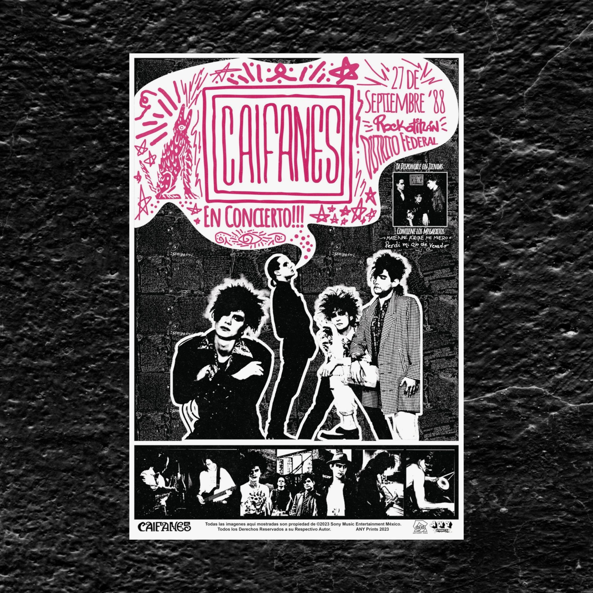 Caifanes Rokotitlan 1988 Matte Vertical Poster 11" x 16" & 13" x 19"
